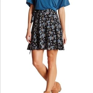 Boutique LUSH floral wrap skirt